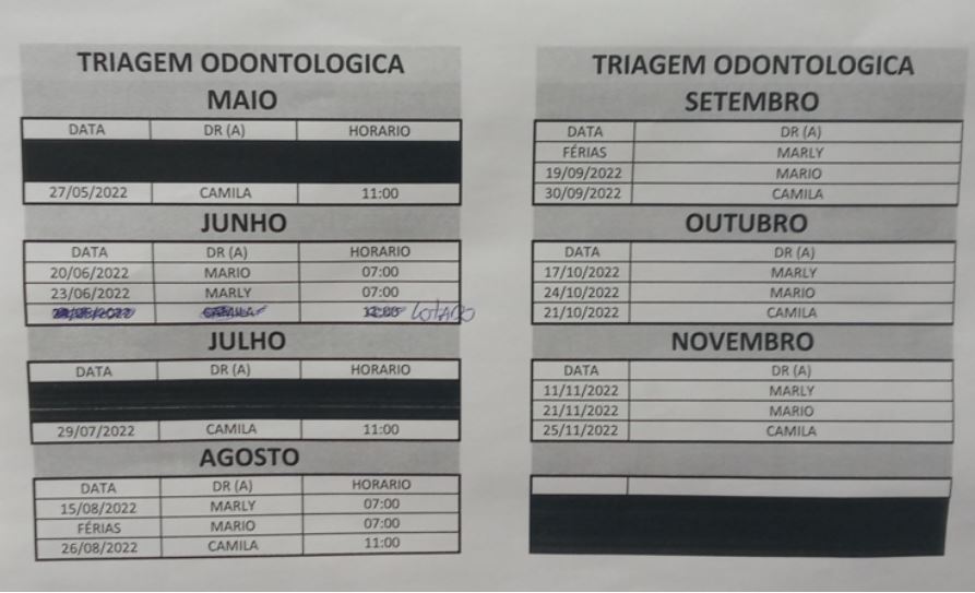Розклад первинного стоматологічного прийому